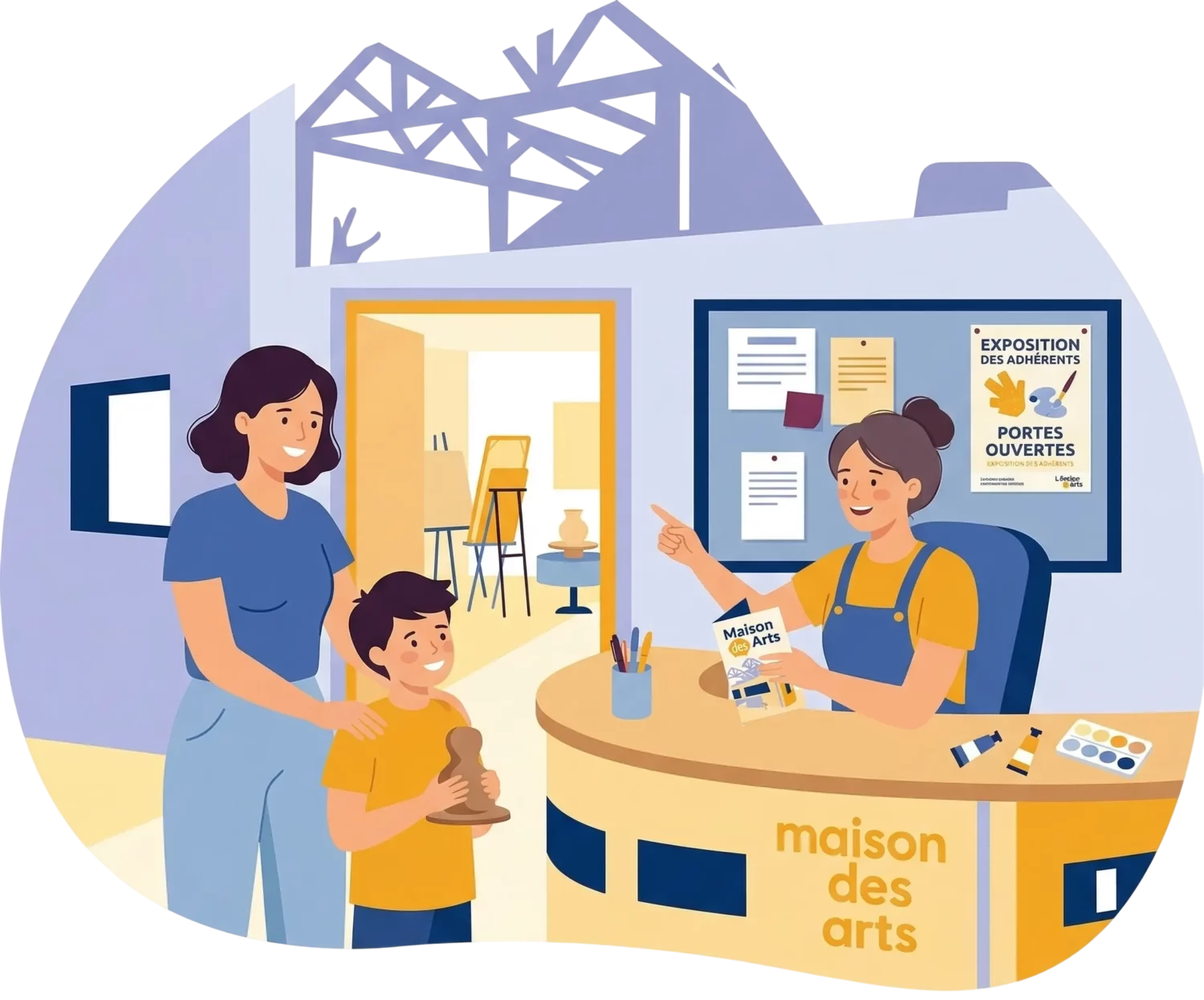 Accueil de l'atelier des arts