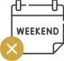 Icone Weekend calendrier gâché