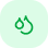 Icône écologique avec gouttes d’eau et flèche circulaire.
