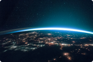 Couverture internationale Vue aérienne de la terre